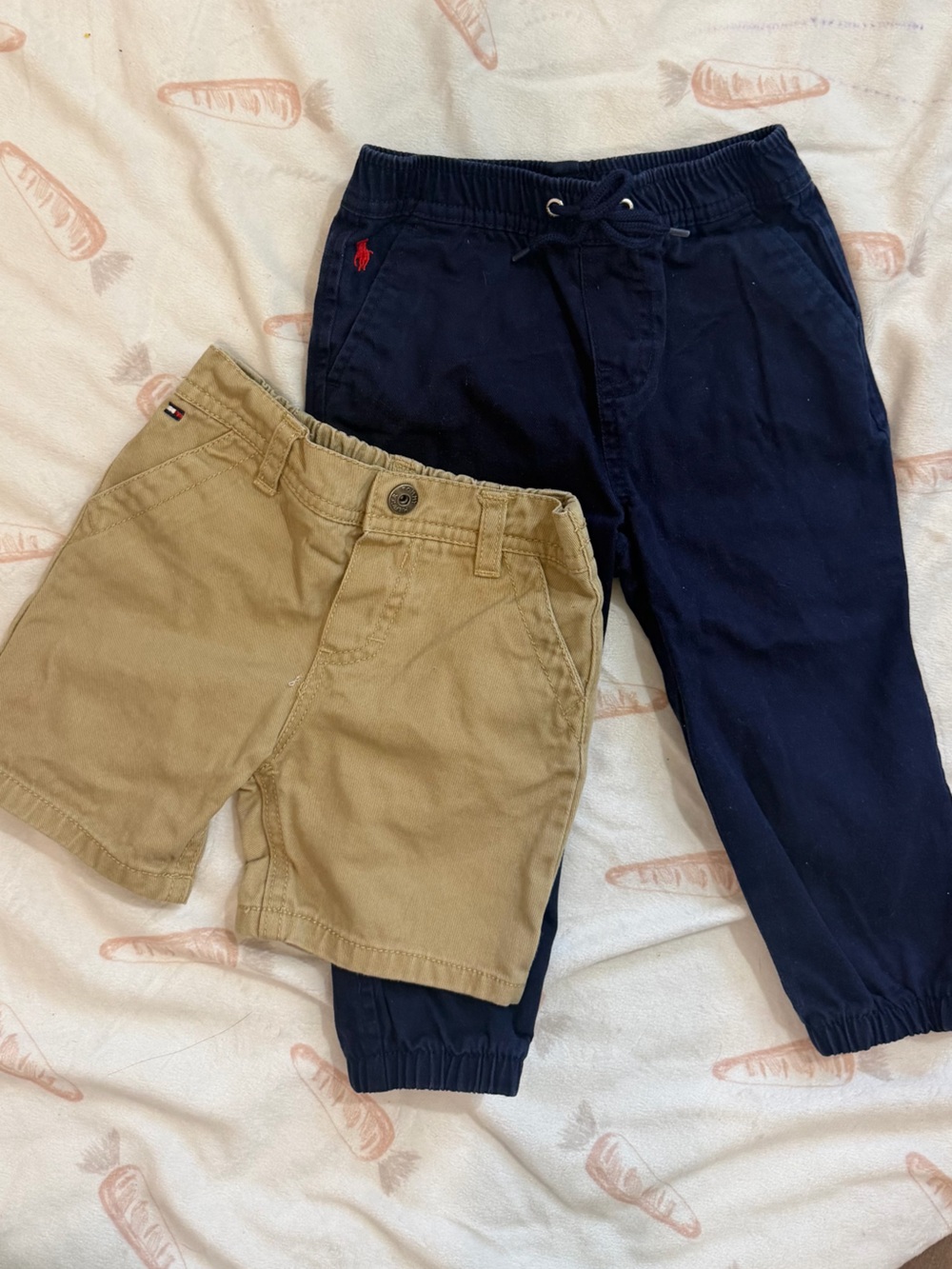 Ralph Lauren Kids Navy Joggers & Tan Chino Shorts